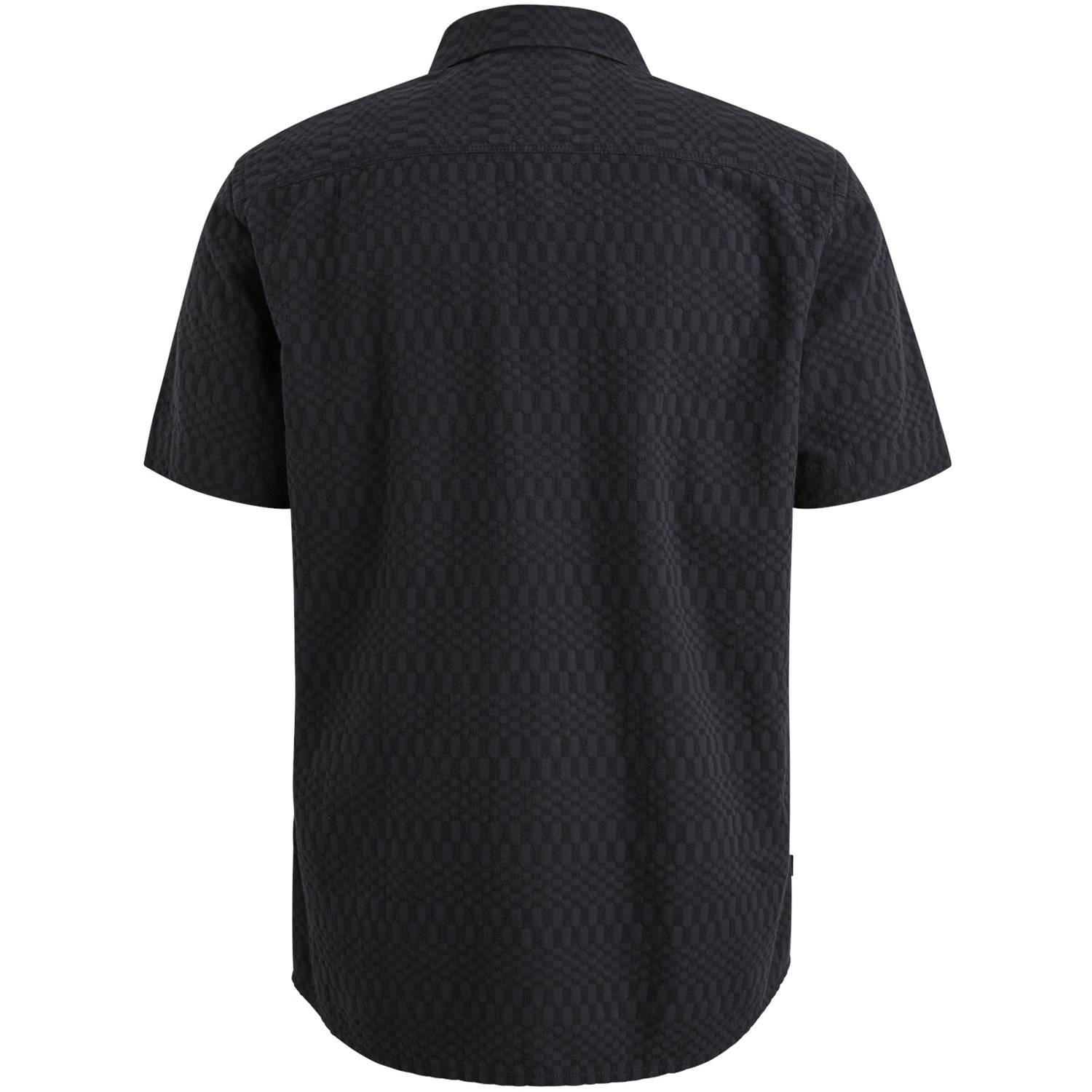 PME Legend casual overhemd met ingebreid patroon donkerblauw