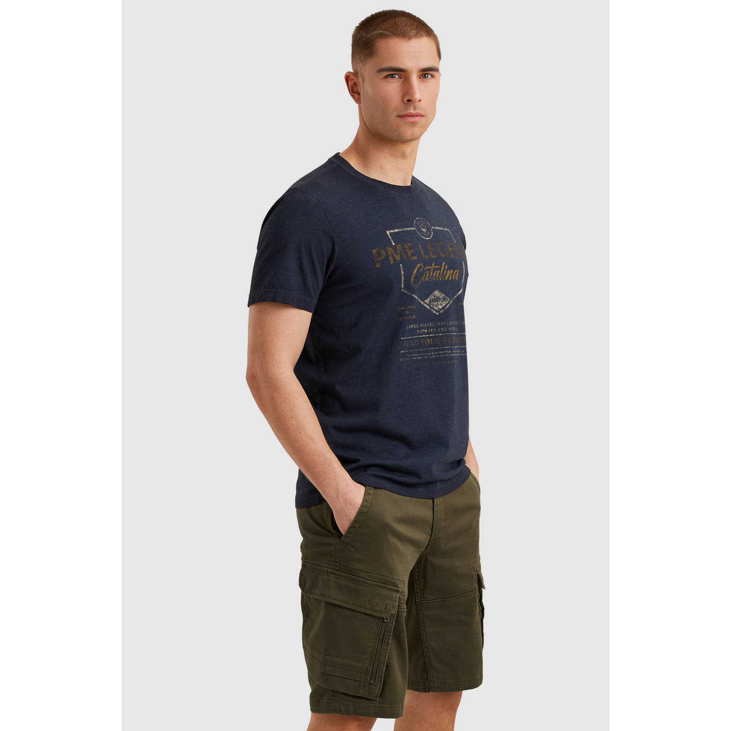 PME Legend T-shirt donkerblauw