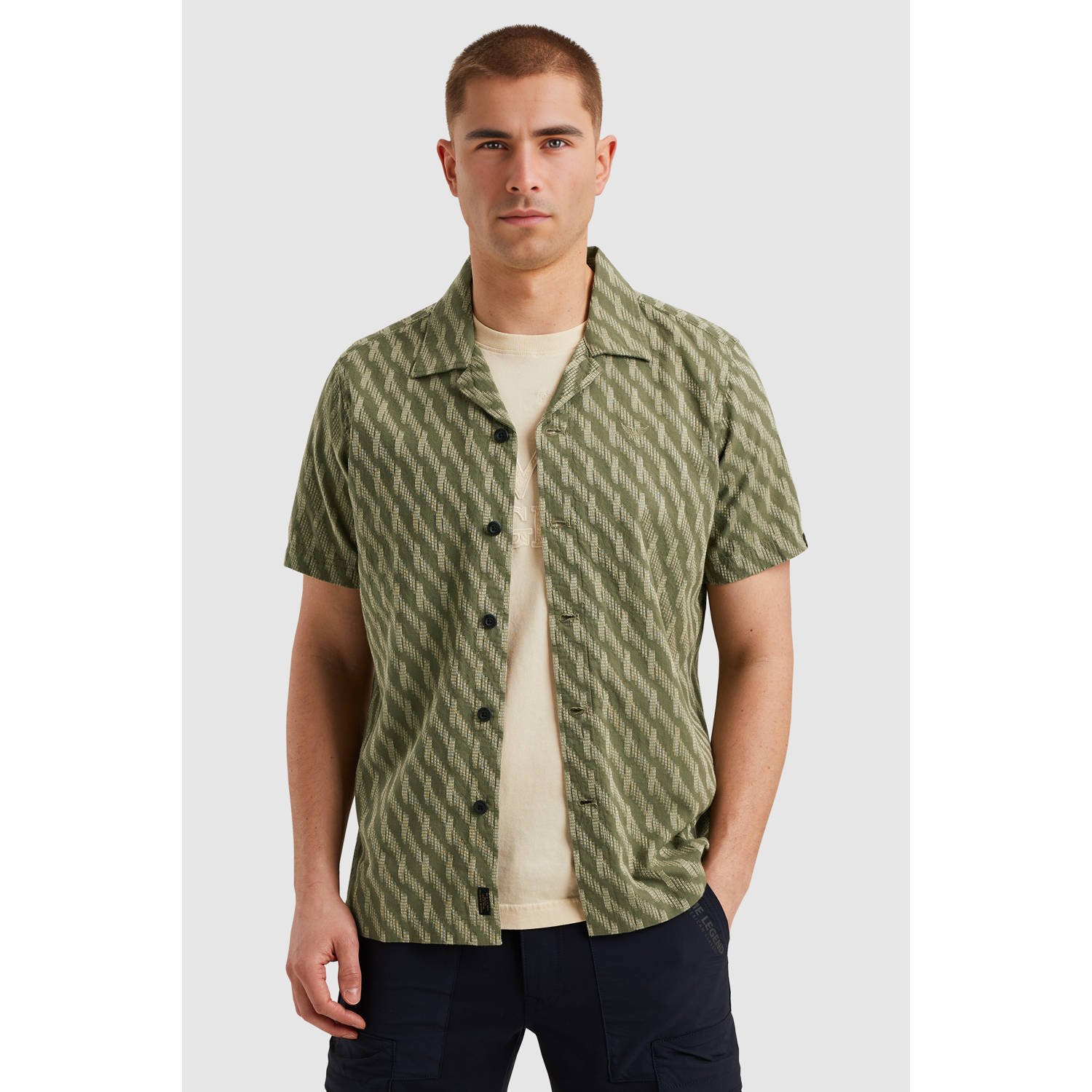 PME Legend regular fit overshirt groen