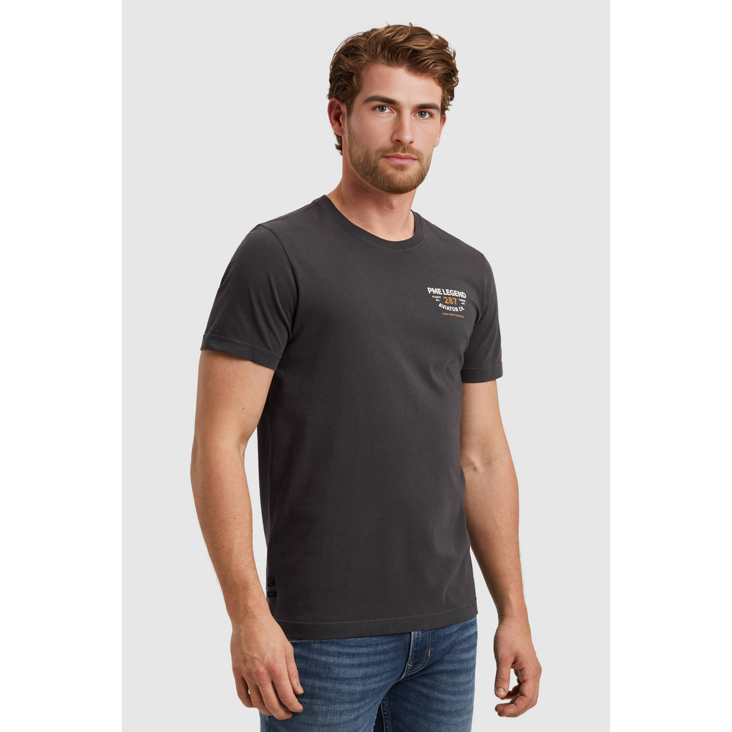PME Legend regular T-shirt antraciet