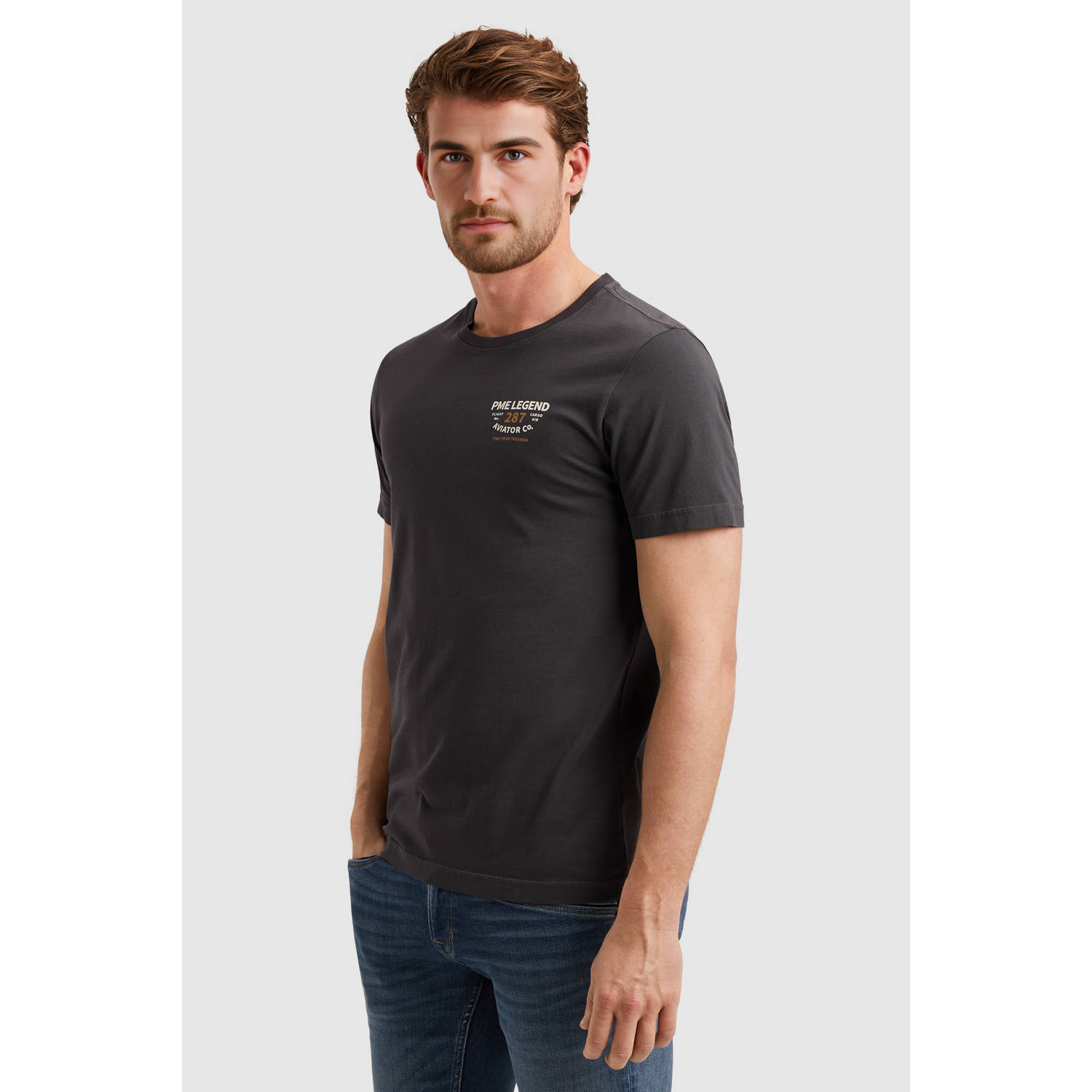PME Legend regular T-shirt antraciet