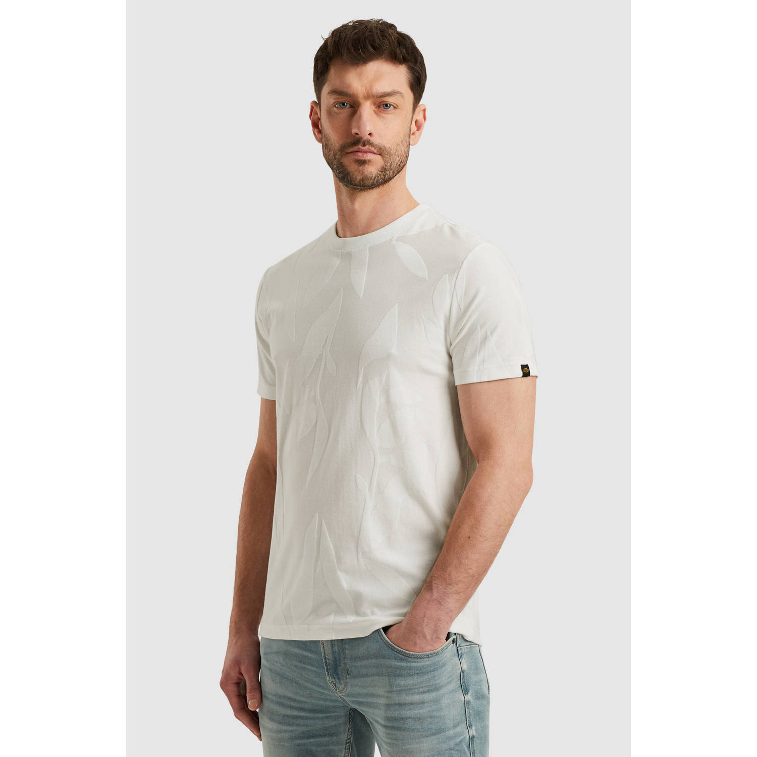 PME LEGEND T-shirt met jacquardpatroon