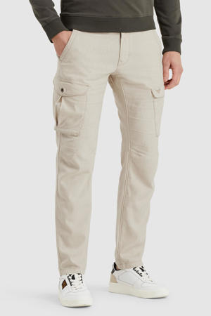 linnen tapered cargo broek ecru