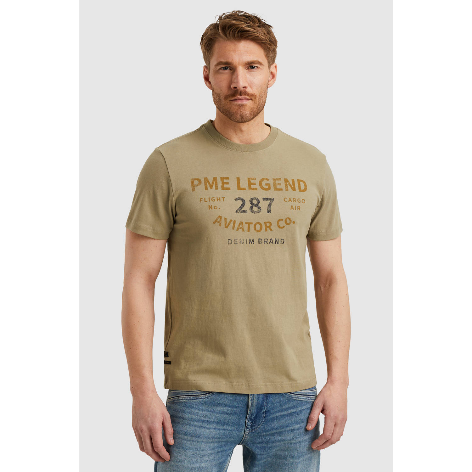PME Legend regular T-shirt beige