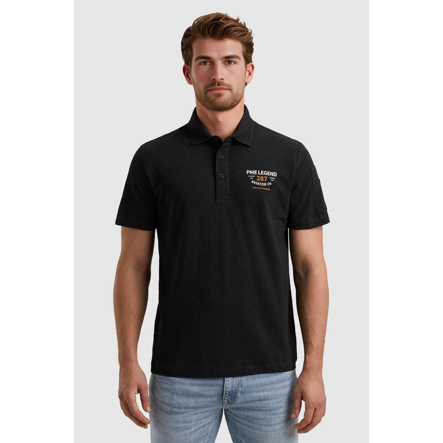 PME Legend regular polo antraciet