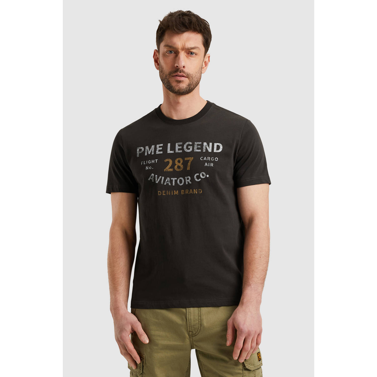 PME Legend regular T-shirt antraciet