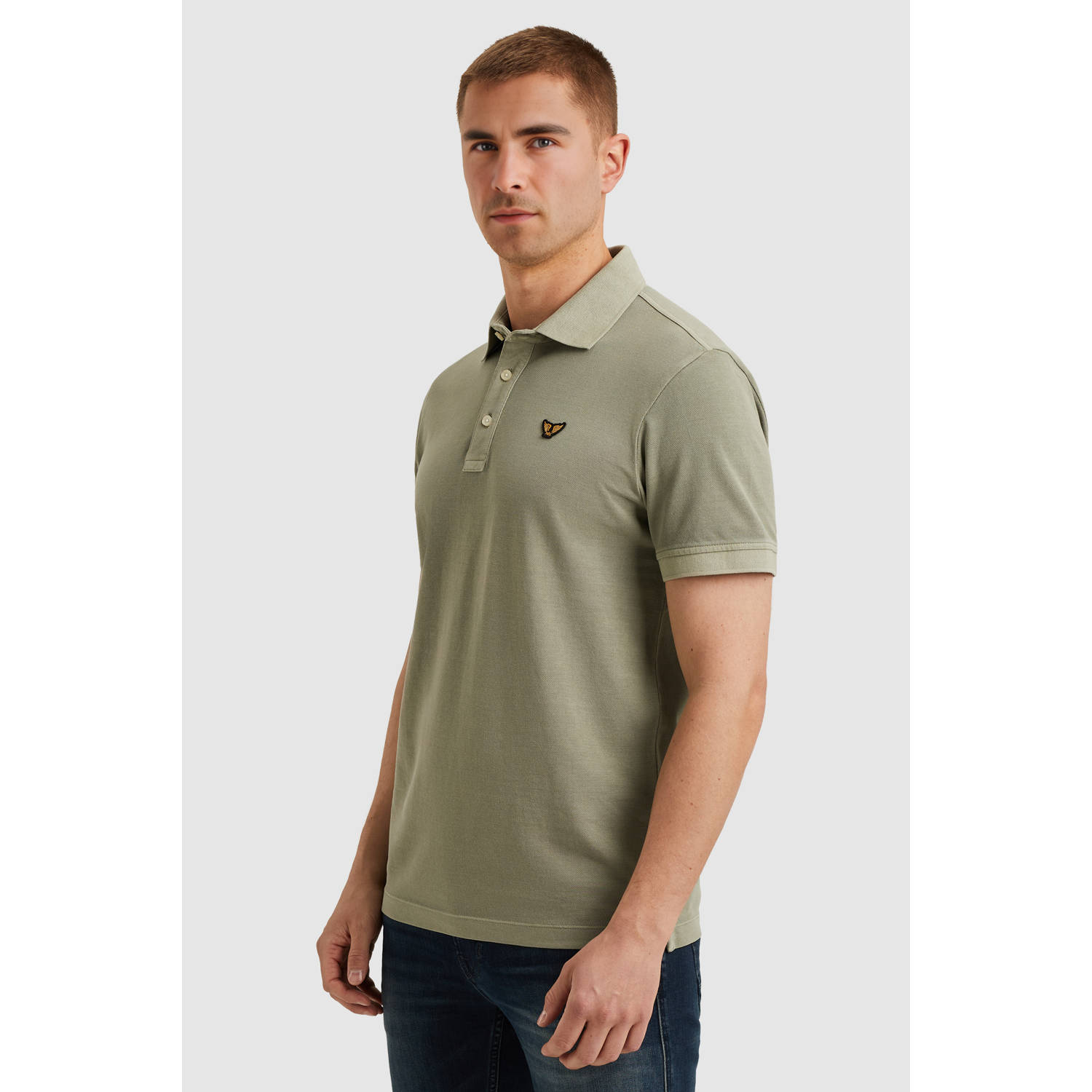 PME Legend regular polo grijsgroen