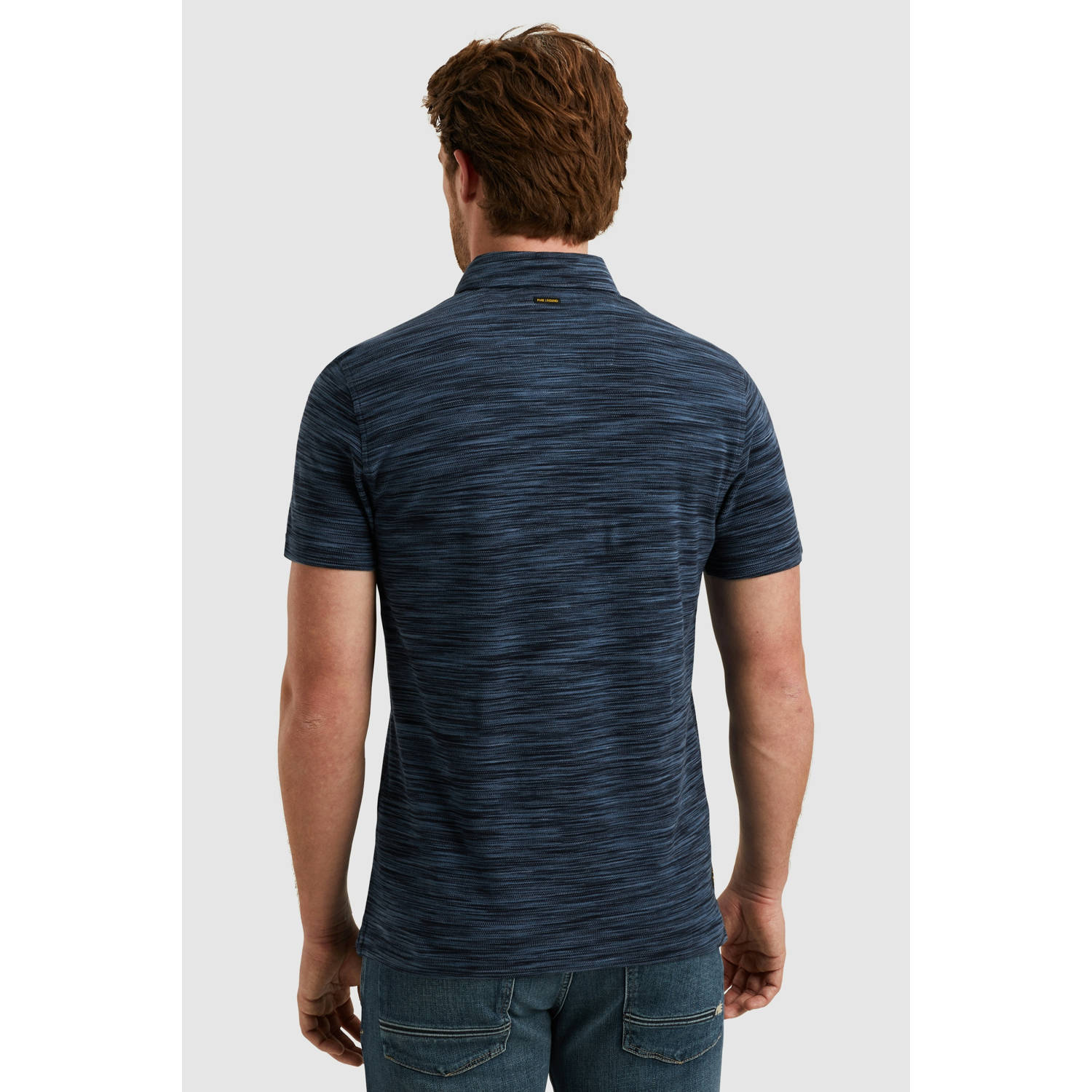 PME Legend slim polo donkerblauw