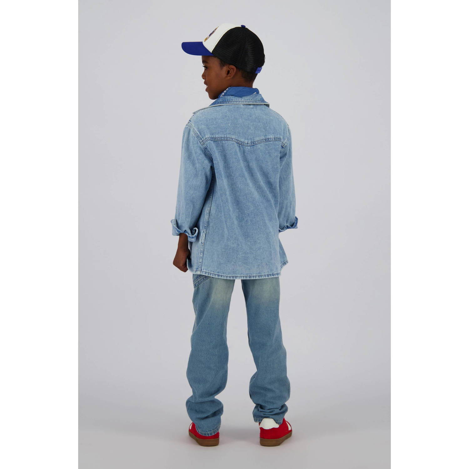 Vingino overhemd medium blue denim