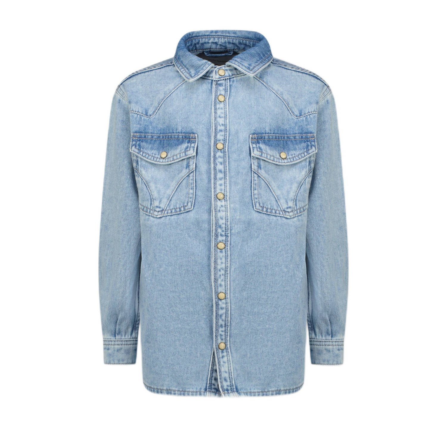 Vingino overhemd medium blue denim