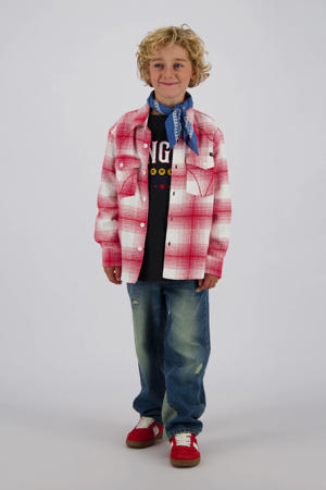 overshirt Laci rood/wit