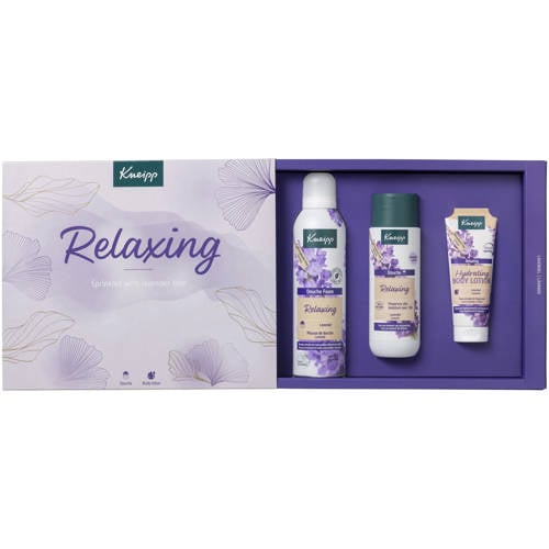 Wehkamp Kneipp Relaxing geschenkset - douche foam 200 ml + douche Relaxing 200 ml + body lotion 75 ml aanbieding