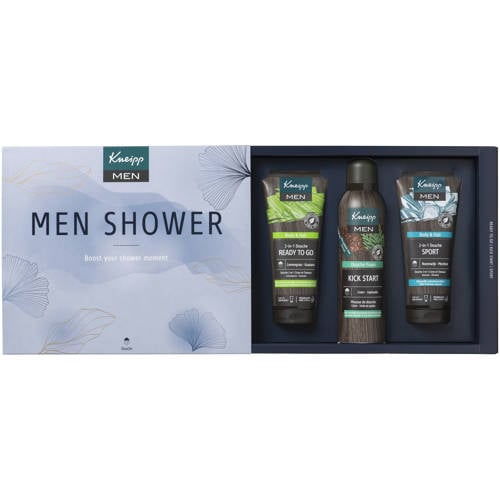 Wehkamp Kneipp Men geschenkset - douche Ready to Go 200 ml + douche foam 200 ml + douche Sport 200 ml aanbieding