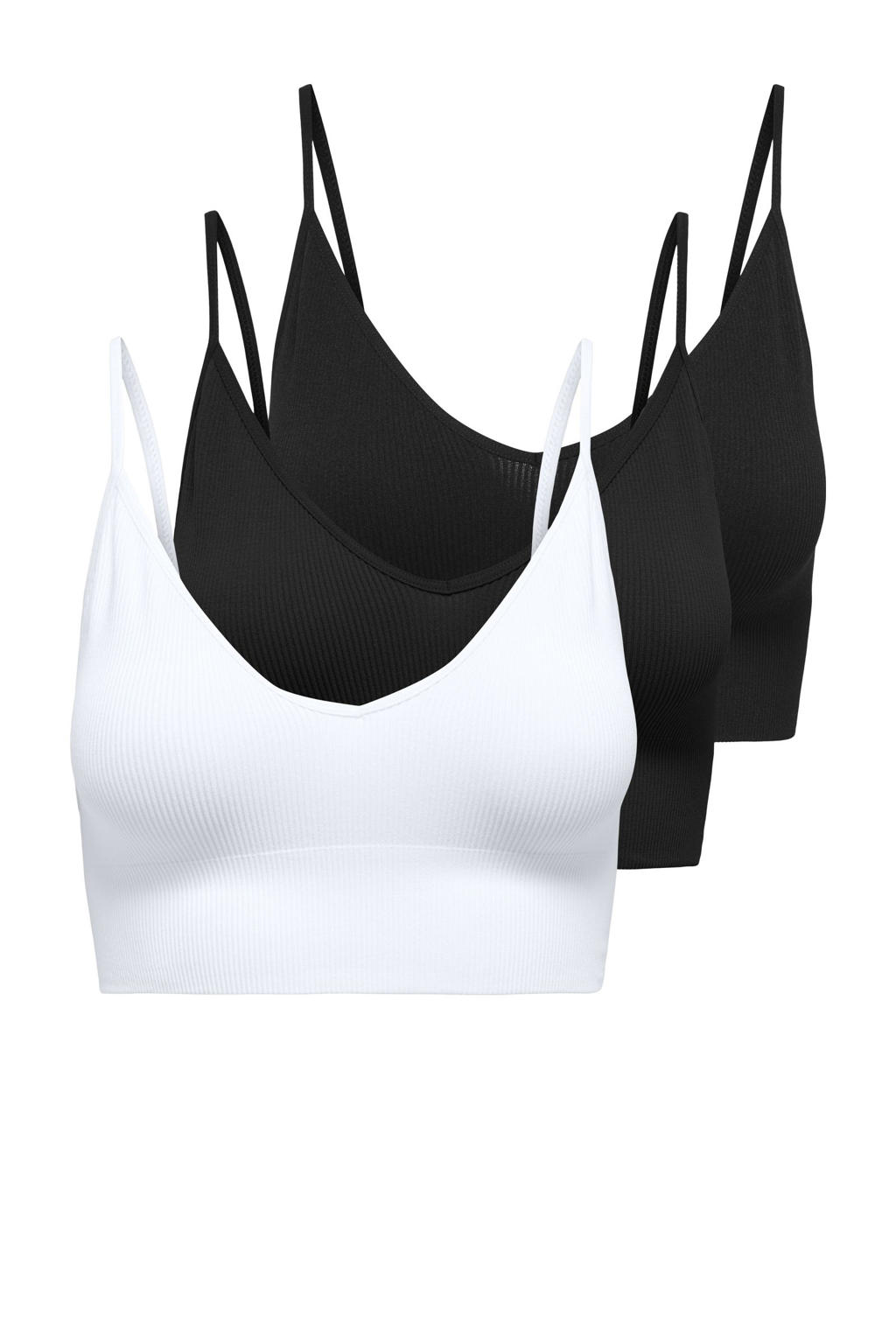 Only Onlvicky-Top Crop Senza Cuciture – Canotta Attillata Donna Con Girocollo