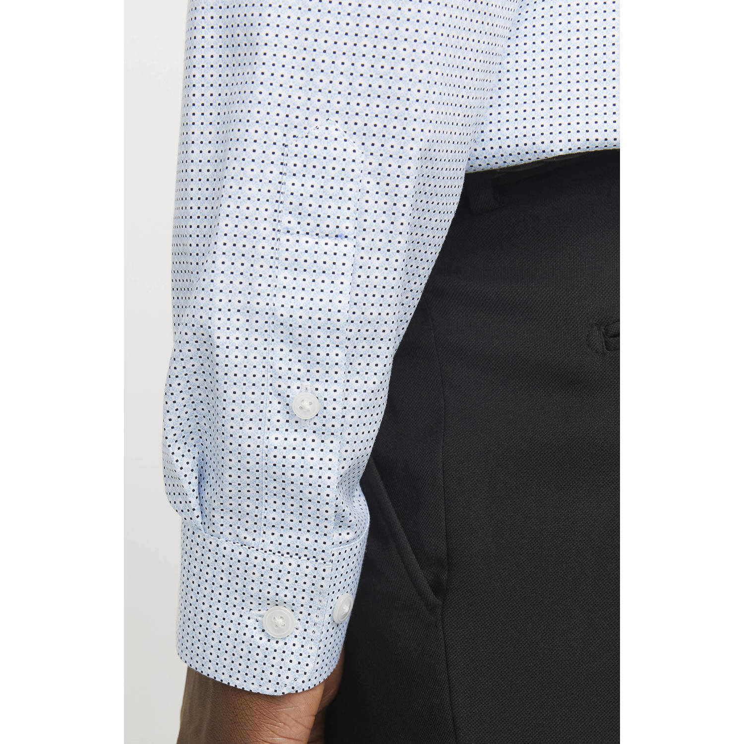 JACK & JONES PREMIUM casual overhemd lichtblauw