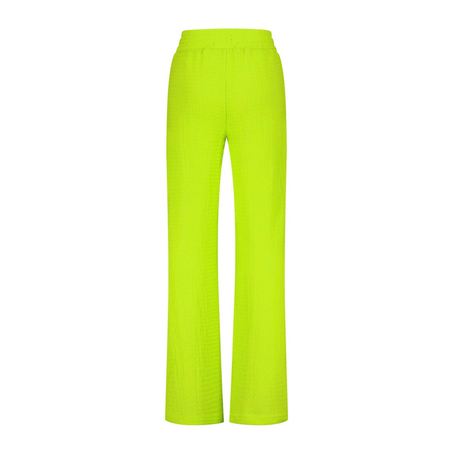 Raizzed wide leg broek neon geel