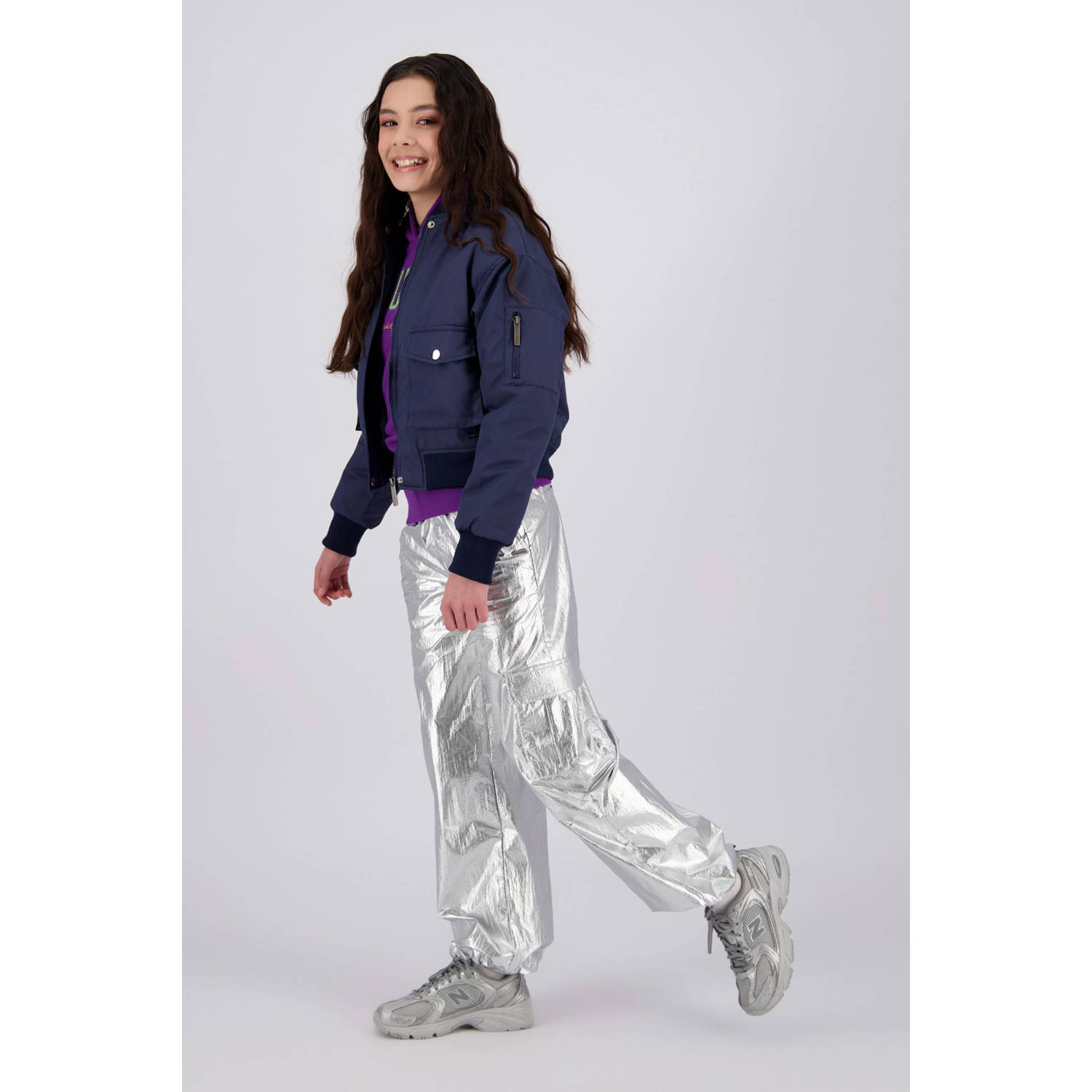 Raizzed regular casual broek zilver
