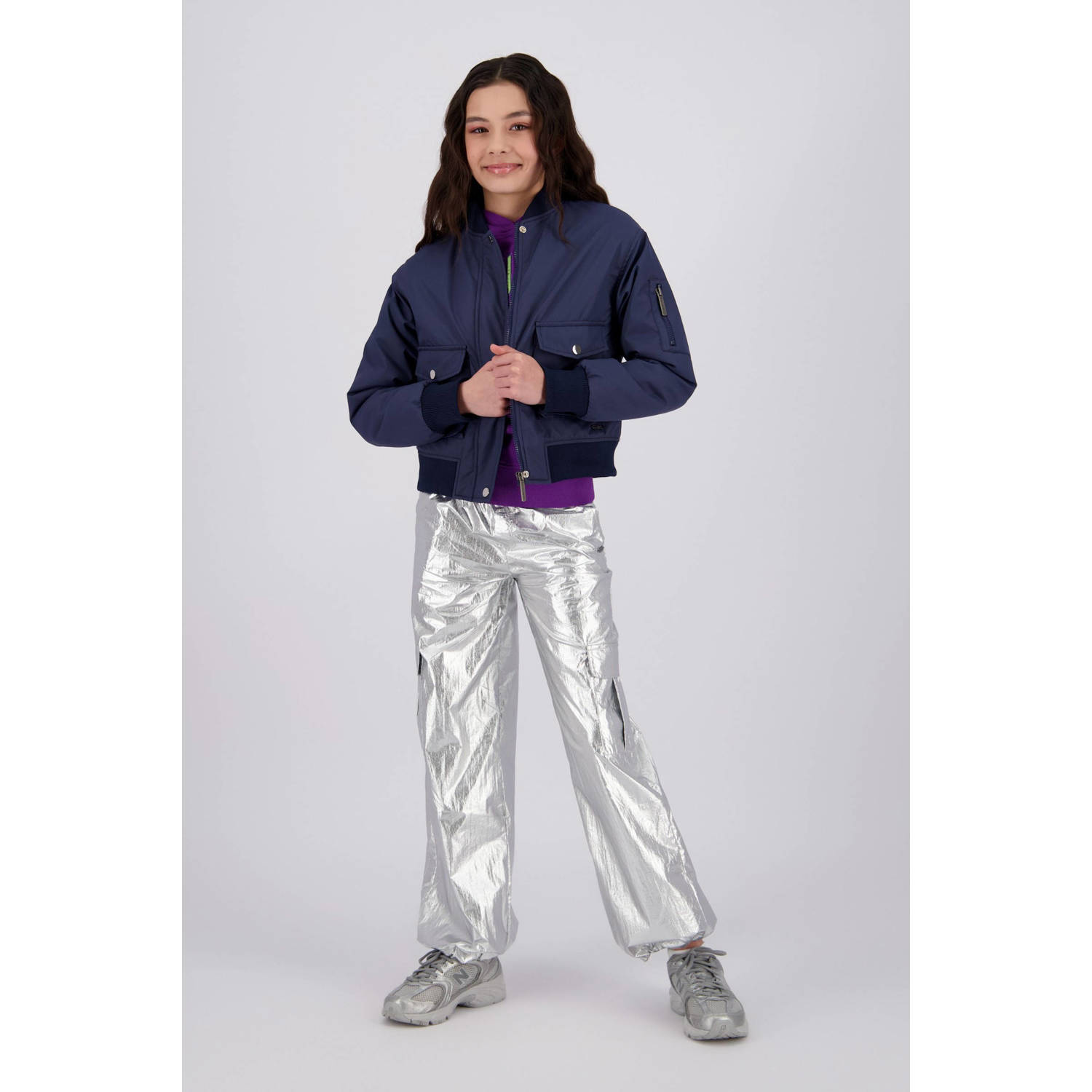 Raizzed regular casual broek zilver