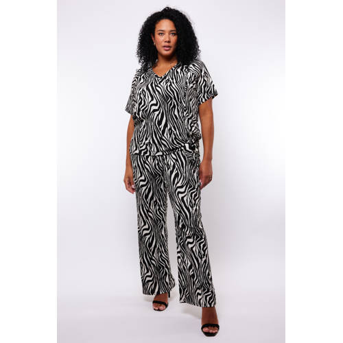 Exxcellent wide leg regular waist broek zwart afbeelding