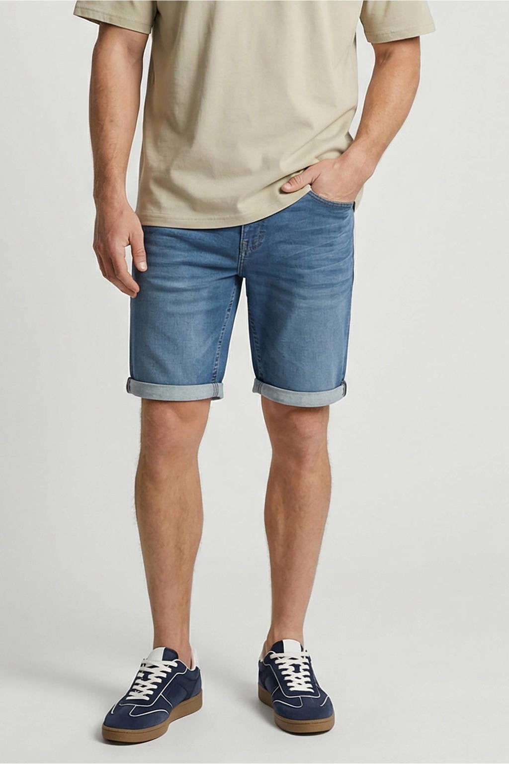 Cars slim fit denim short - stone used