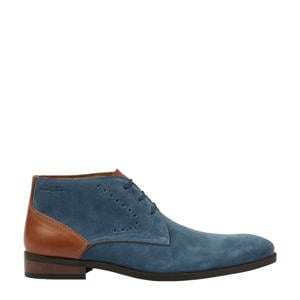 Vienna suède veterschoenen blauw