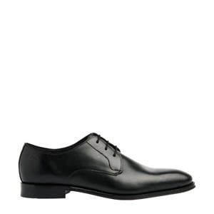 Madison leren veterschoenen zwart
