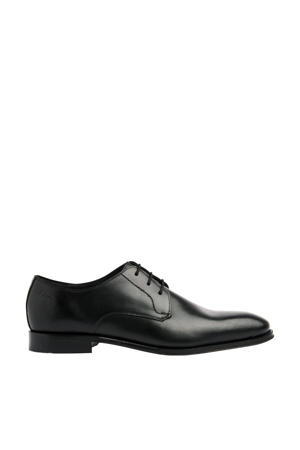 Madison leren veterschoenen zwart