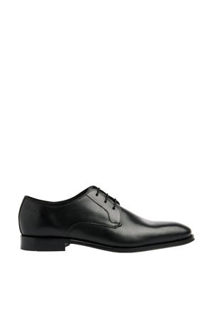 Madison leren veterschoenen zwart