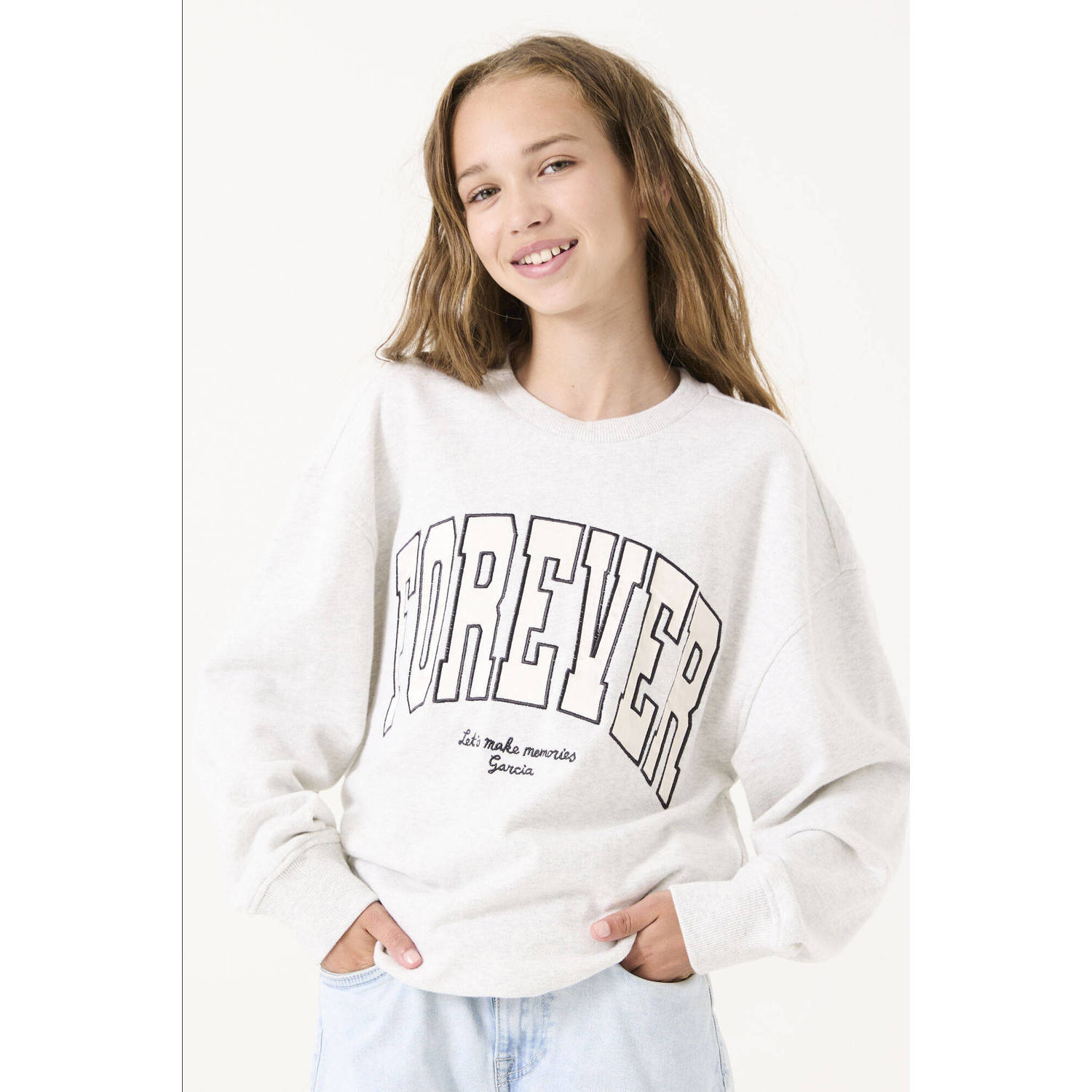 Garcia Sweatshirt met frontprint voor meisjes