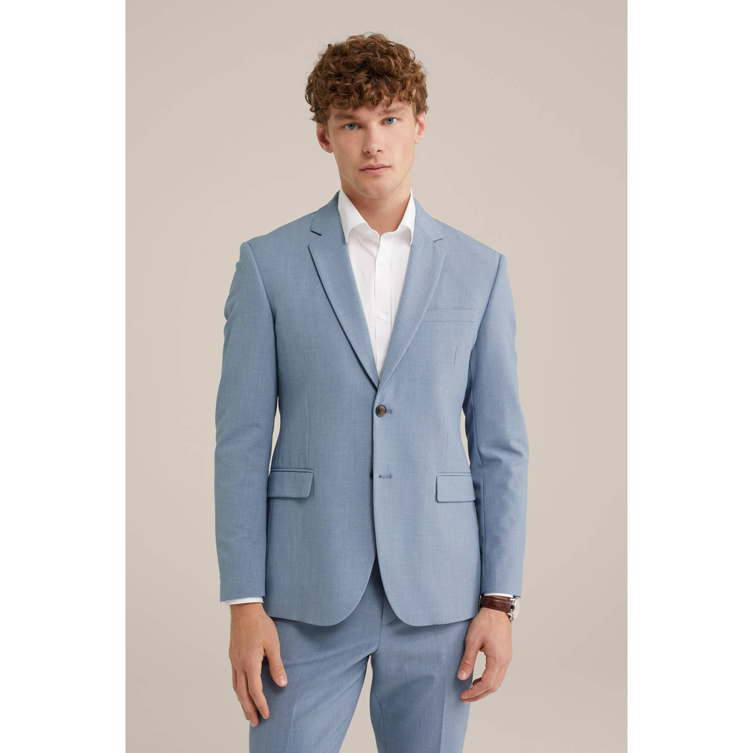 WE Fashion WE Fundamentals Tall fit colbert grijsblauw