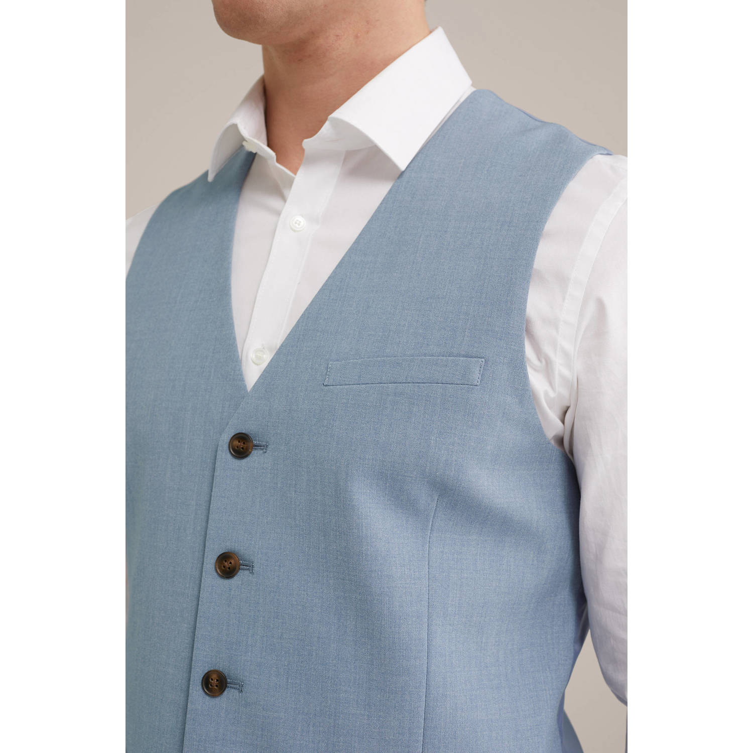 WE Fashion WE Fundamentals gilet grijsblauw