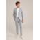 WE Fashion slim pantalon lichtgrijs