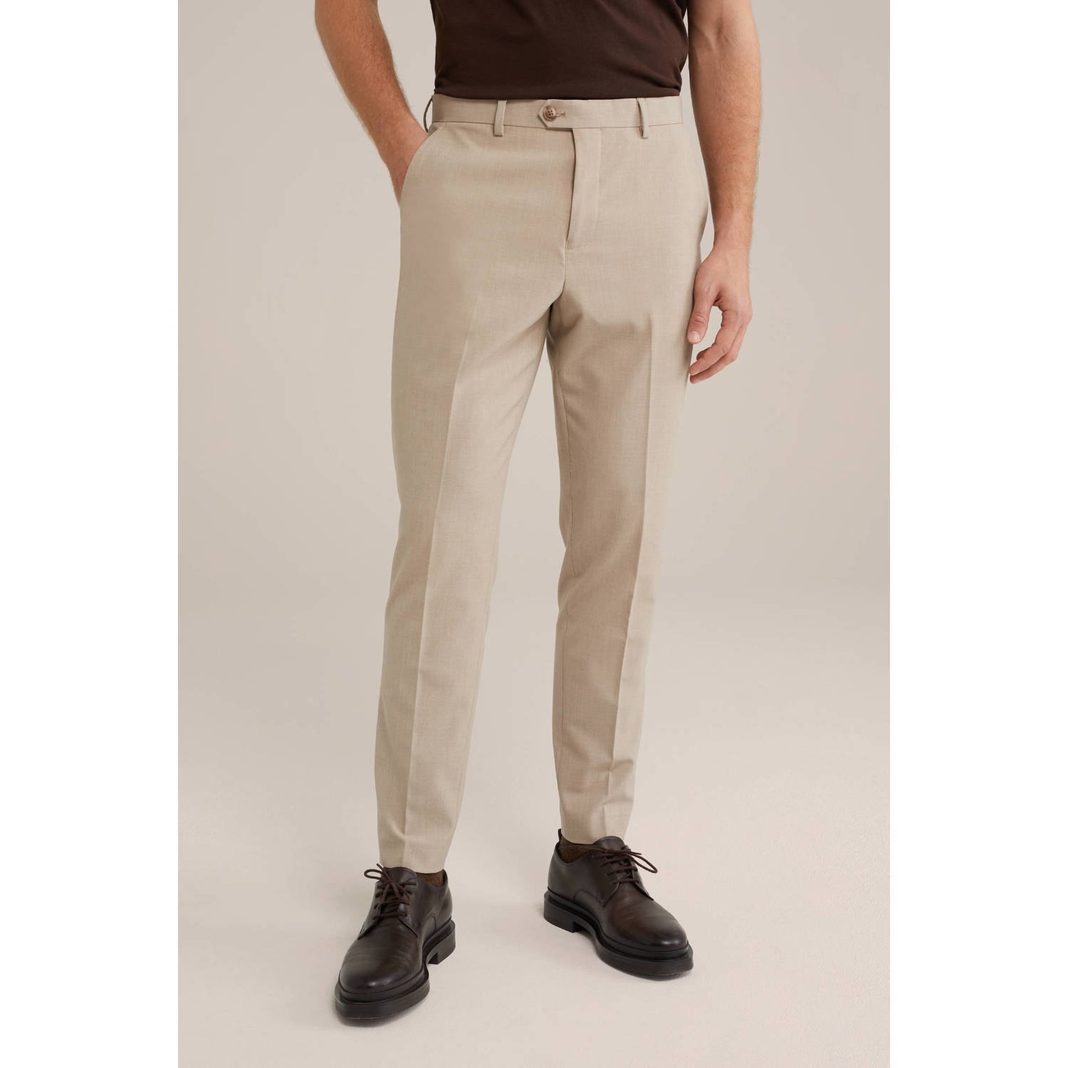 WE Fashion WE Fundamentals slim pantalon beige