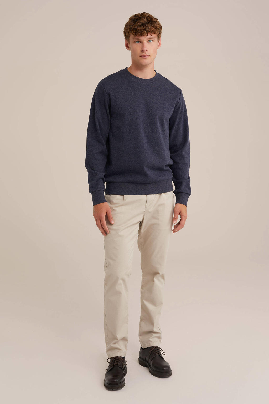 WE Fashion sweater donkerblauw