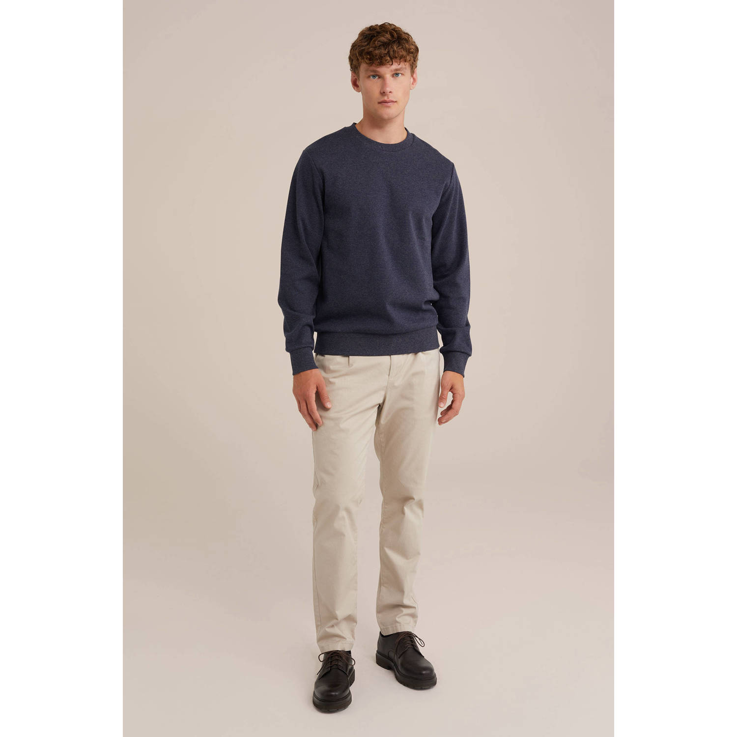 WE Fashion sweater donkerblauw