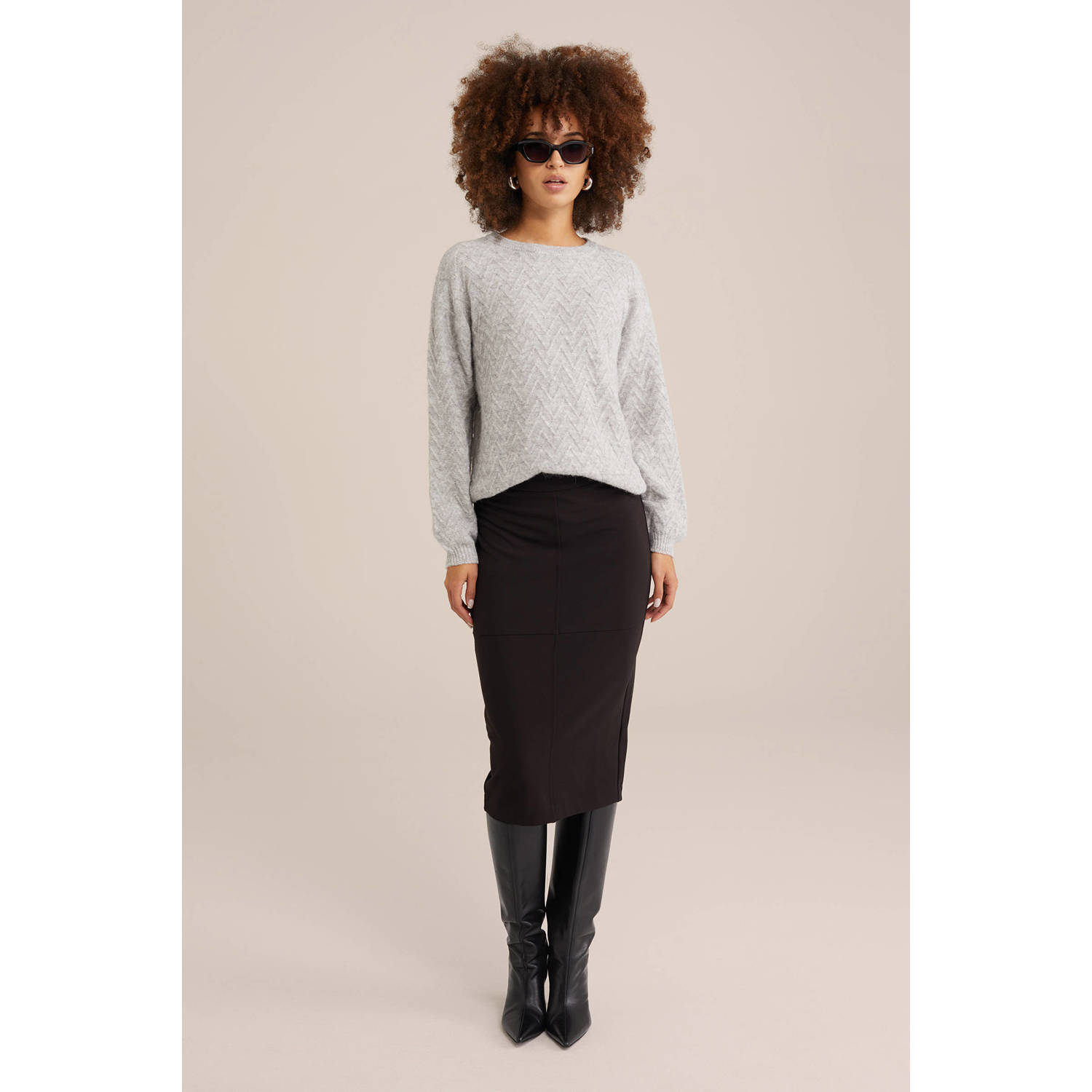 WE Fashion kokerrok zwart