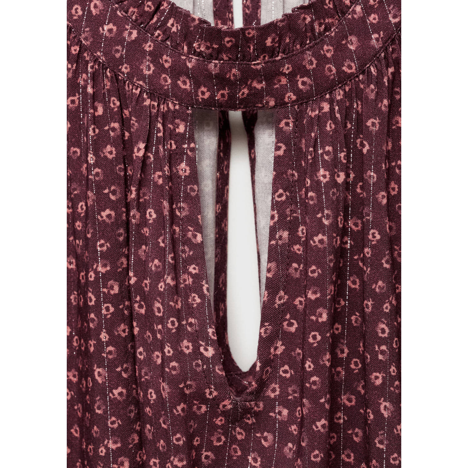 MANGO TEEN midi jurk donkerrood