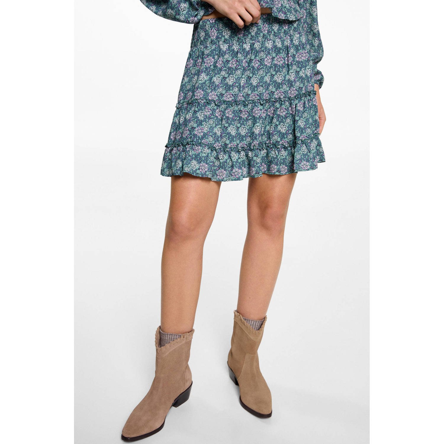 MANGO TEEN strokenrok groen