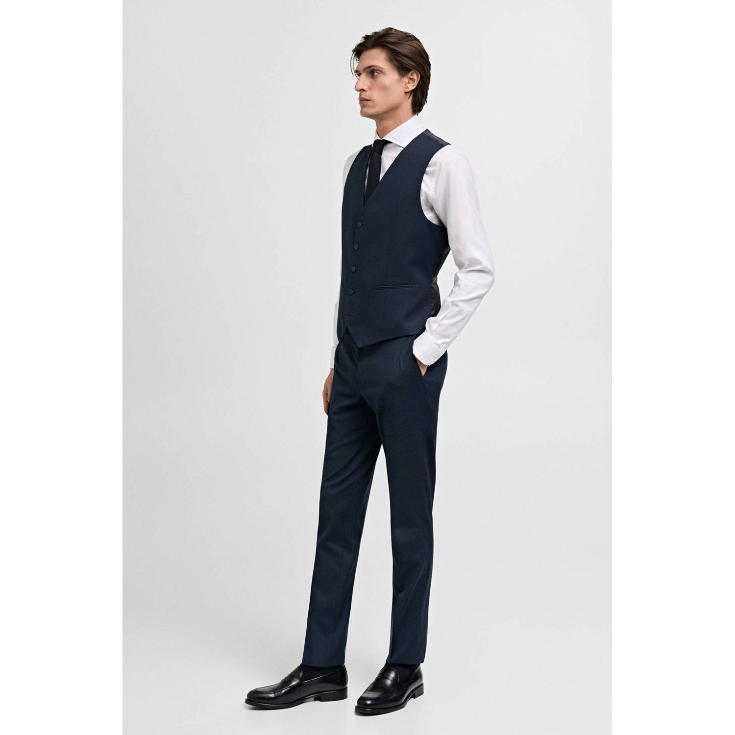 Mango Man gilet donkerblauw