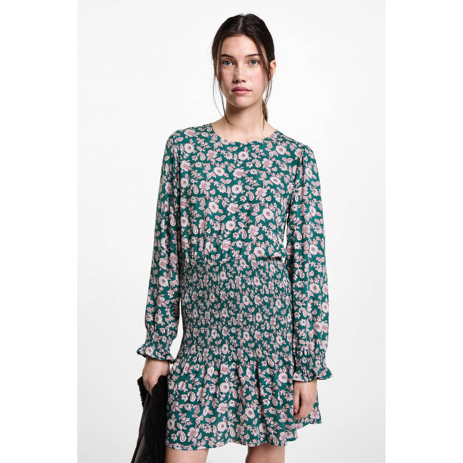 MANGO TEEN midi jurk blauw