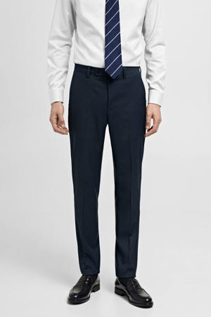 slim pantalon donkerblauw