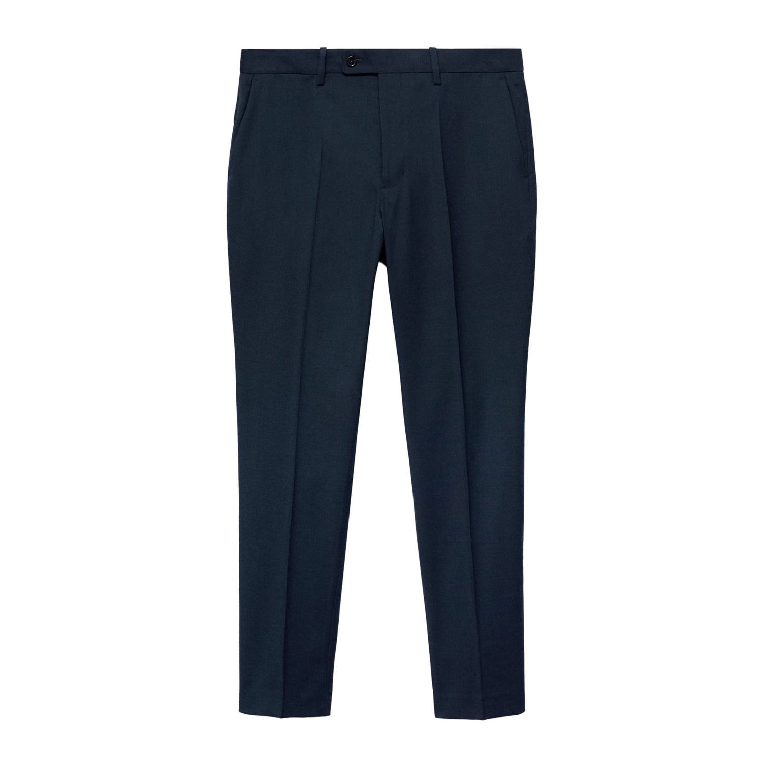 Mango Man slim pantalon donkerblauw