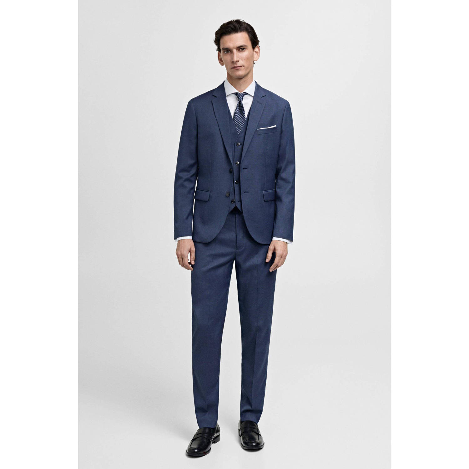 Mango Man gilet donkerblauw