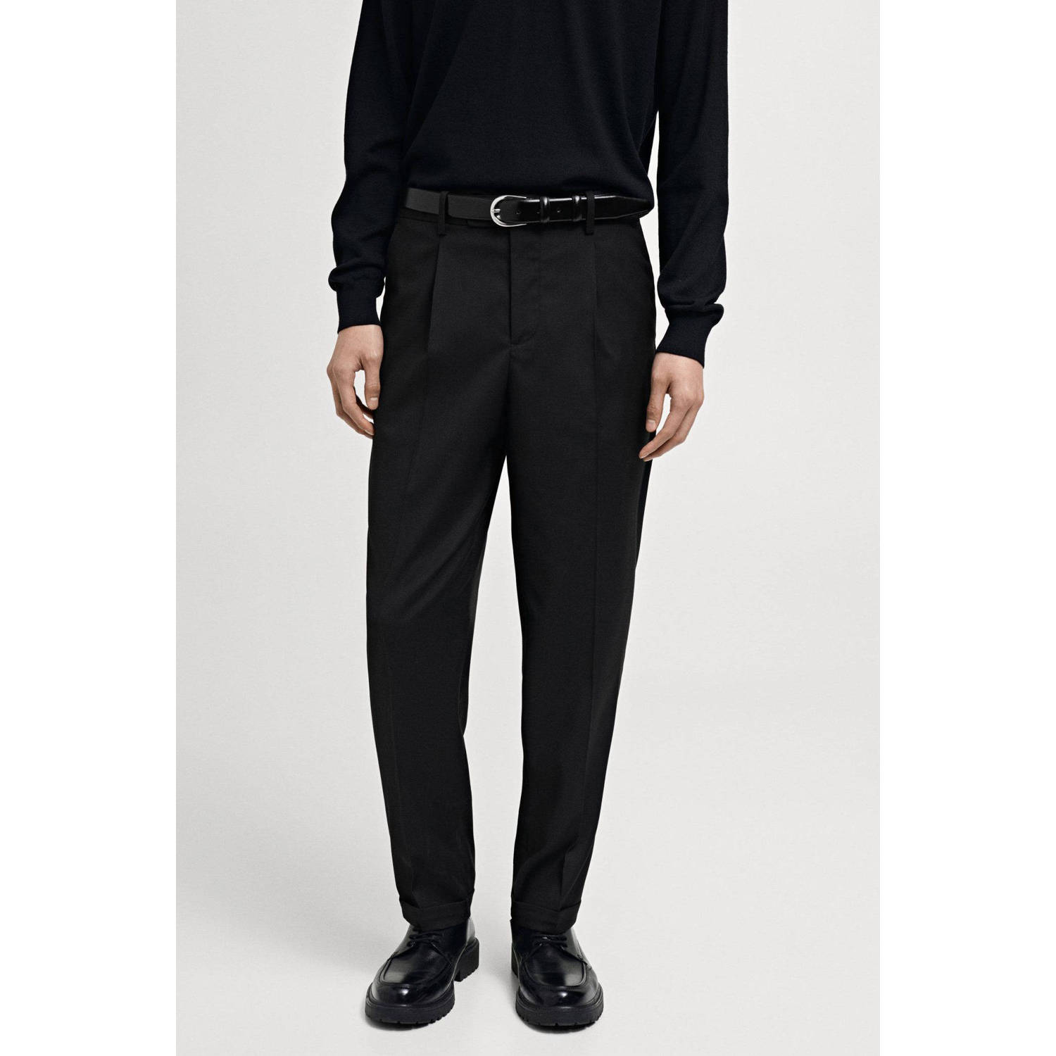 Mango Man slim chino zwart