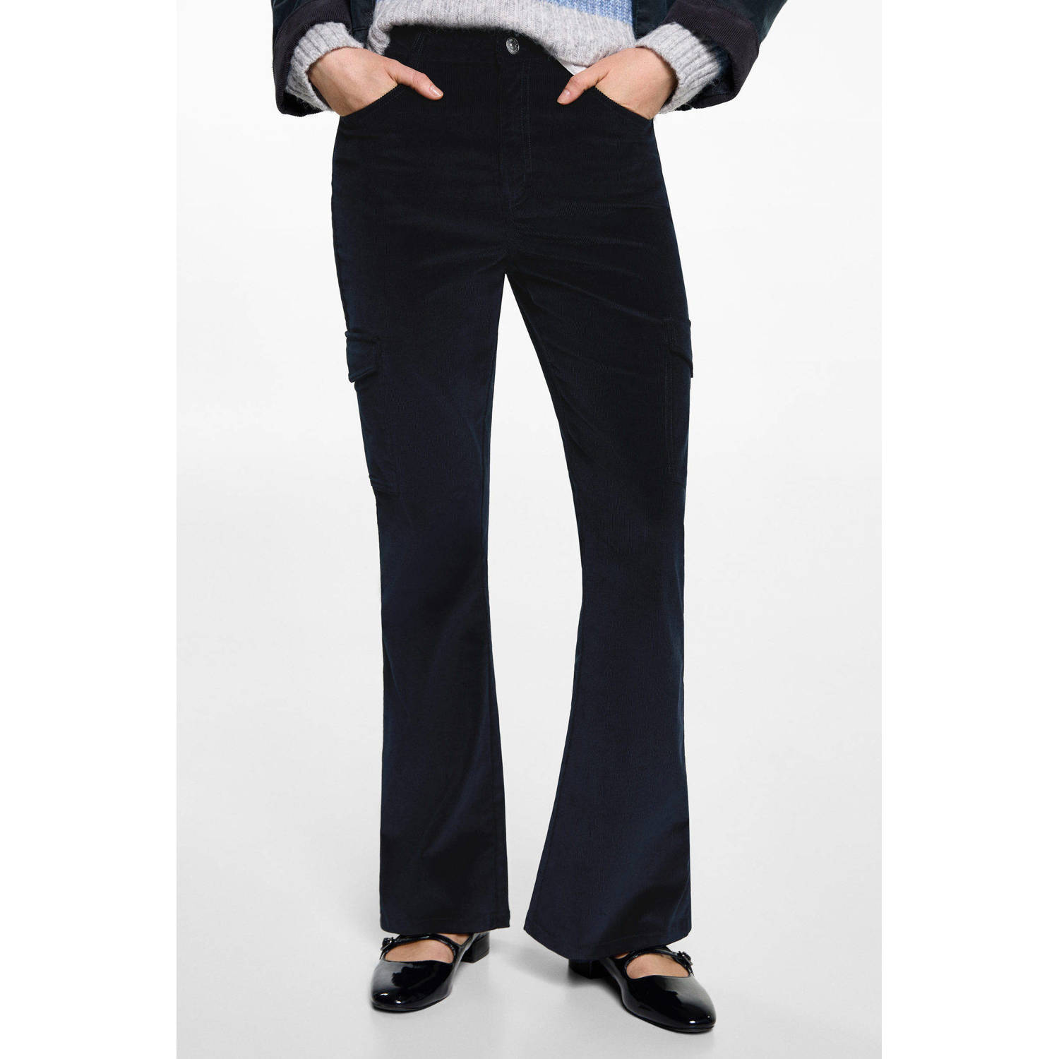 MANGO TEEN cargo broek marine