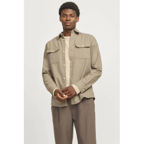 JACK & JONES ESSENTIALS overshirt beige afbeelding
