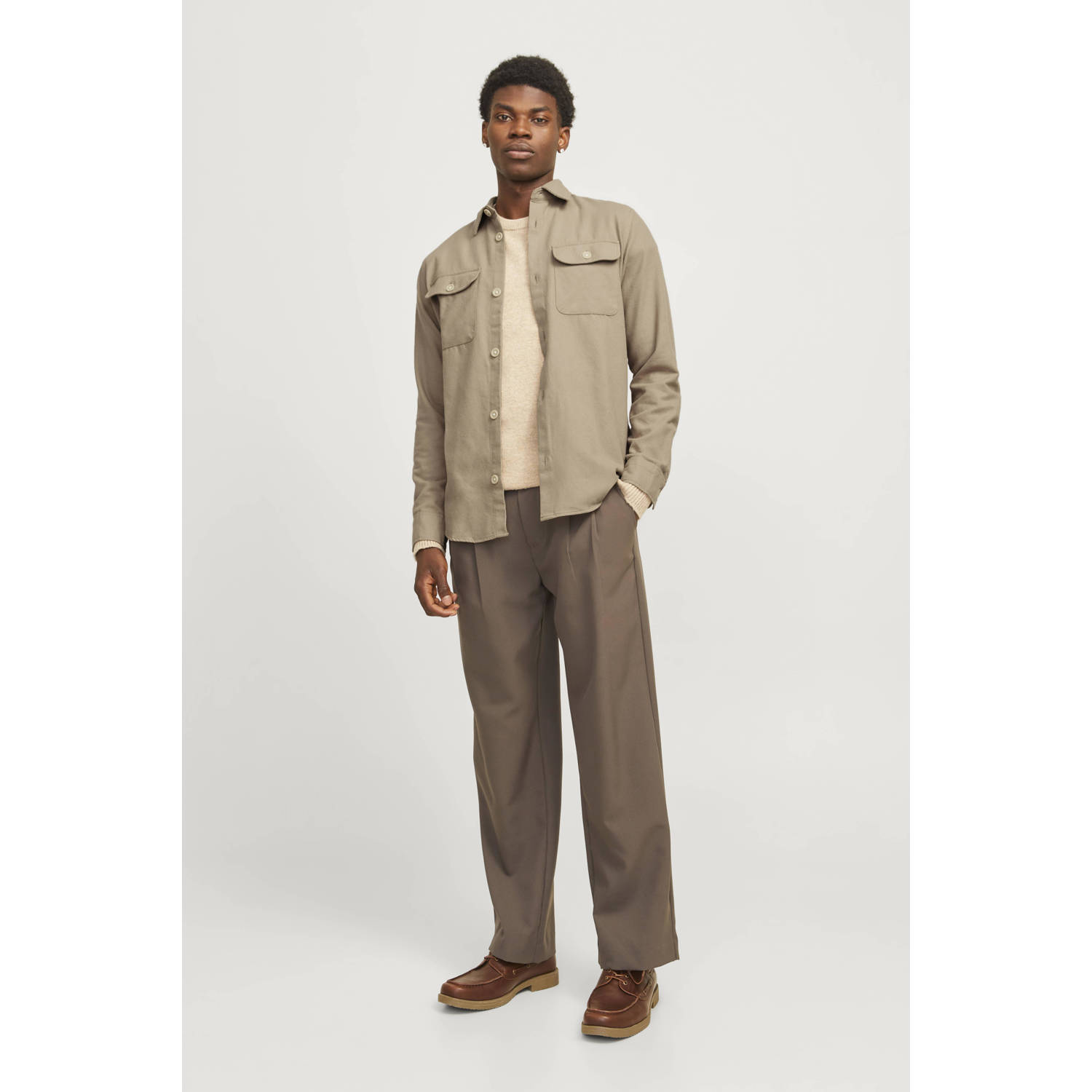 JACK & JONES ESSENTIALS overshirt beige