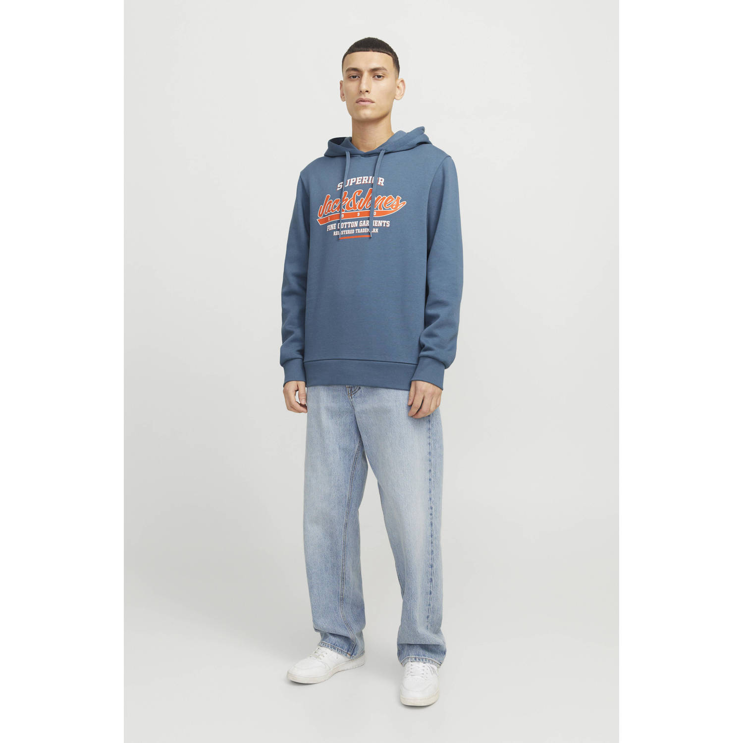 JACK & JONES ESSENTIALS hoodie blauw