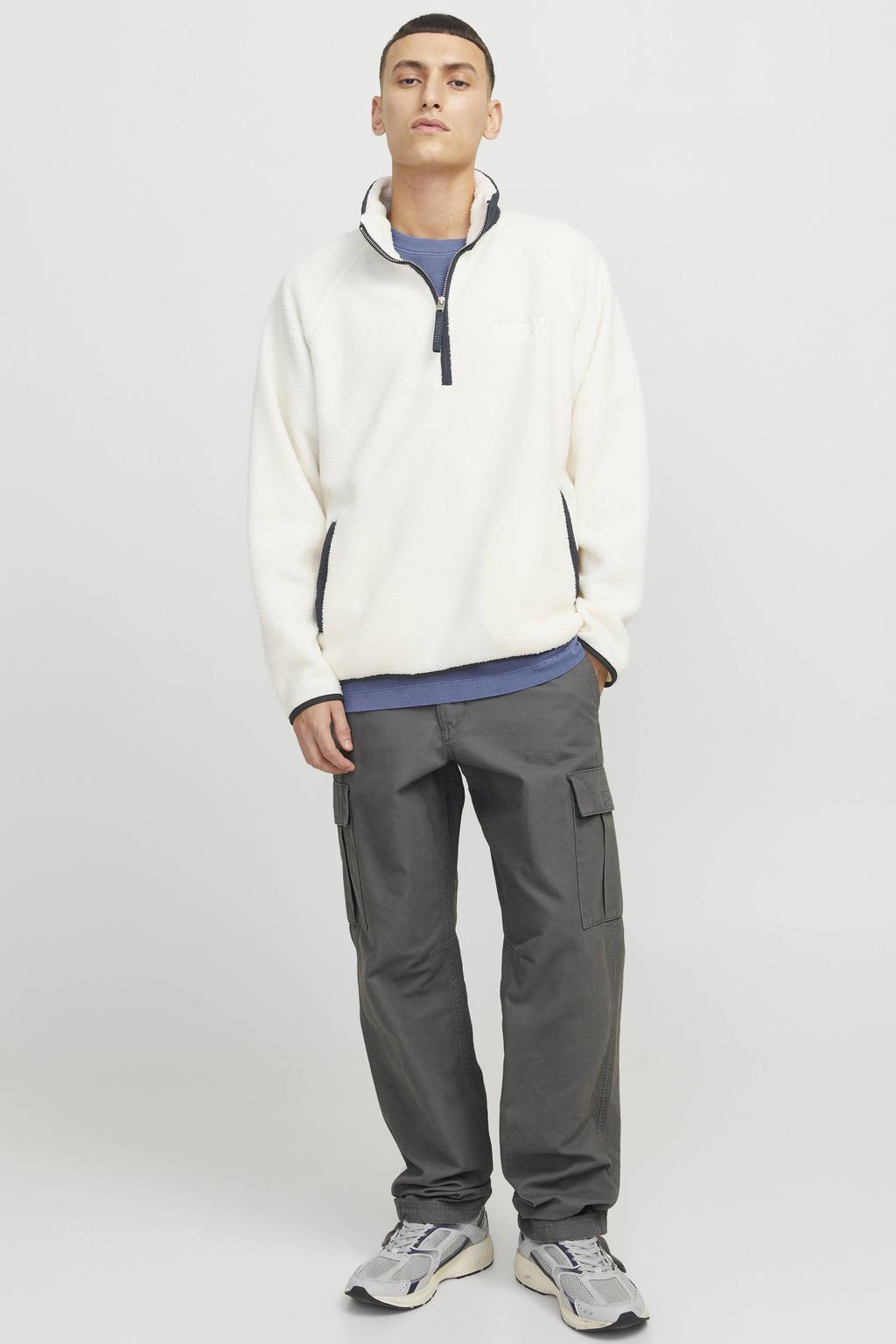 JACK & JONES PANTS STUDIO relaxed cargobroek grijs