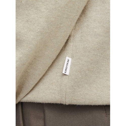 JACK & JONES ESSENTIALS trui fijn gebreid beige afbeelding